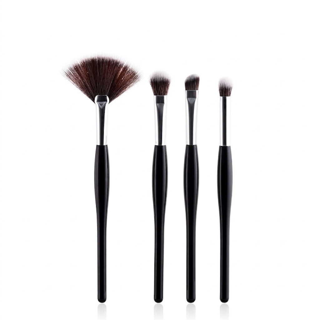 8-Piece Professional Makeup Brush Set With Wooden Handles