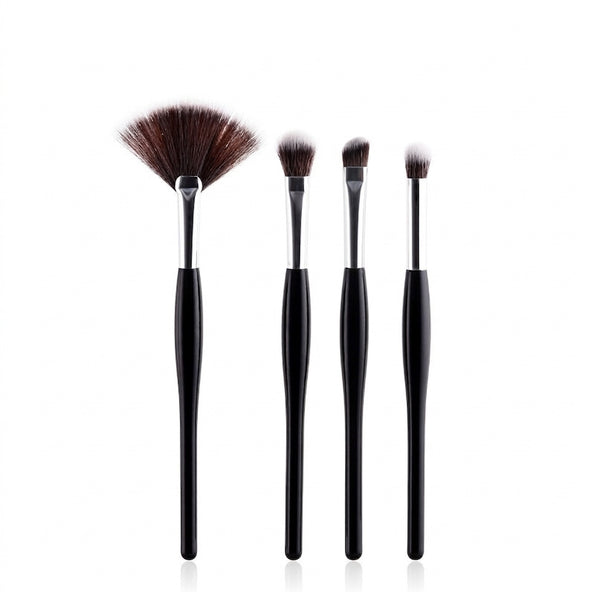 8-Piece Professional Makeup Brush Set With Wooden Handles